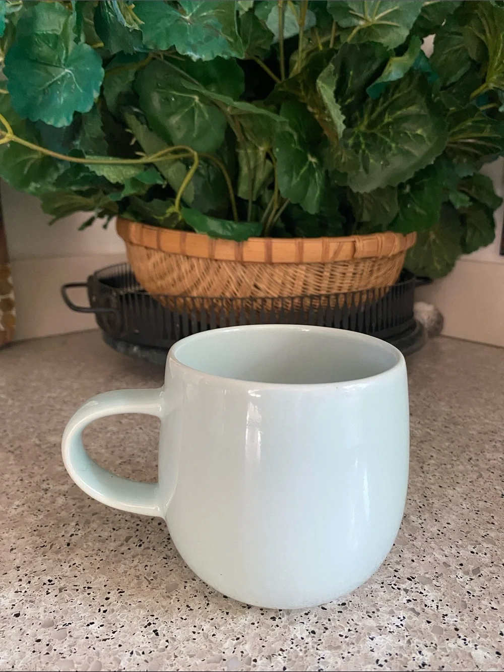 NWOT==Set of 2 Crate & Barrel “Camden Sky” Pale Blue Stoneware Coffee Mug